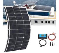 PxkVrin Paneles Solares, Placa Solar Flexible, 400w, Monocristalina, para El Hogar, RV, Barco, Granja Y Cobertizo, DiseñO Expandible, ConfiguracióN Plug and Play. 2×200w