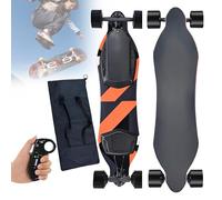 PxkVrin Patineta eléctrica con Control Remoto, Longboard eléctrico, 7 Capas de Arce, construcción Duradera, para Principiantes y Profesionales. Orange