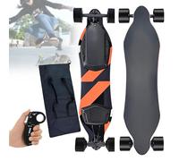 PxkVrin Patineta eléctrica con Control Remoto, Longboard eléctrico, con Control Remoto de 4 velocidades, para Andar en Campus y Ciudad. Orange