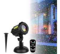 PxkVrin Proyector de Luces navideñas para Exteriores, proyector de Estrellas en Movimiento de 3 Colores, con Control Remoto, para Fiesta de Festival en jardín y Navidad.