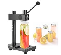 PxkVrin Selladora de latas Manual, máquina cerradora de Vasos de aleación de Aluminio, máquina selladora de latas al vacío, para Cerveza casera, Kombucha, jugos y Bebidas de café. Black