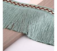 PXMWITSEZ Cinta de Encaje Trenzado de poliéster con Flecos y borlas de Cuentas Elegantes de 13 Metros.(Light Blue)