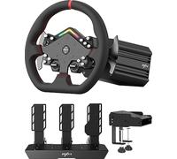 PXN V12 Lite Volante, Volante de Carreras de Tracción Directa - Volante con Pedales, Servomotor, Cuerpo de Aleación, 6Nm FFB, Volante de Juego Pro, Volante para PC, PS4 y Xbox
