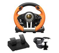 PXN V3 Pro Volante con Pedales, Volante de Carreras de 180° con Retroalimentación de Vibración, Paletas de Cambio, Racing Wheel para PC, PS3, PS4, Xbox One, Xbox Series X/S, Switch