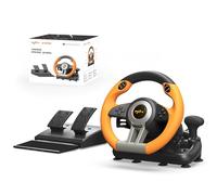 PXN V3 Pro Volante - Volante Universal para Coche con Pedales para PS3, PS4, Xbox One, Switch -Naranja