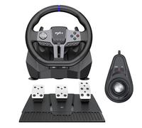 PXN V9 Gen2 - Volante de carreras para juegos con pedales magnéticos y palanca de cambios de 270/900°, doble vibración, sin conductor, sim, volante para PC, PS4, PS3, Xbox One, Xbox Series X/S Switch