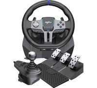 PXN V9 Gen2 Volante para Juegos - 270° & 900°, Palanca de Cambios en H, Pedales con Efecto Hall, Levas de Cambio, App de Configuración, Feedback de Vibración - Volante para PC, Xbox y PS4