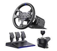 PXN V99 - Volante de carreras de PC, volante de retroalimentación de fuerza real con pedales y cambio, simulador de volante de carreras desmontable de 270/900 grados para PC, Xbox One, Xbox Series X/S