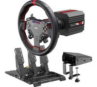 PXN VD6 Conjunto de Volante para Simracing 6 Nm - Base Servo de Baja Inercia, Volante de Carreras W AS, Pedales PD HM Hall y Abrazadera de Mesa Z9 - Compatible solo con Windows 7 a 11 en PC