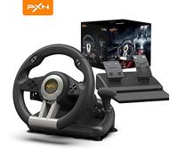 PXN Volante de carreras - Volante para juegos para PC, V3II, volante de conducción de 180 grados, Volante PC, universal, USB, con pedal, para PS4, PC, PS3, Xbox Series X|S, Xbox One