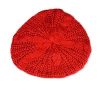 PXPLDYY Boina Mujer Gorro De Pintor Octogonal Acanalado Vintage Cálido De Invierno, Gorro De Punto, Boina, Rojo, Talla Única