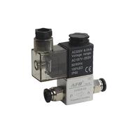 PXQCHAVLN 2V025-08 dc12v 24v 220v 2V025-06 Válvula solenoide de Aire neumática 2 Posiciones 2 Puertos Normalmente Cerrada Válvula magnética de Aire neumática(2v025-06 10mm,AC110V)
