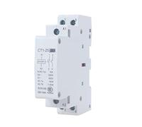 PXQCHAVLN Contactor CT1-25 2p 16A 20A 25A 220V/230V 50/60Hz Contactores modulares de CA for el hogar en Carril DIN 2no 1no1nc 2nc Módulo de Contacto for el hogar Electricidad Industrial(1no1nc-20a)