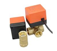PXQCHAVLN Válvula de Bola de latón con solenoide de 2 vías y 3 Cables, con actuador, DN15/20/25/32/40/50, 220 V CA, 12 V CC, 24 V(12v-2 Way,DN15)