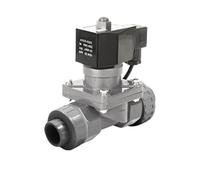 PXQCHAVLN Válvula de Interfaz de unión Doble Válvula de Agua solenoide DC24 Resistente a la corrosión DN15 DN20 DN25 DN32 DN40 DN50(Dual Union-dc24v,DN20)