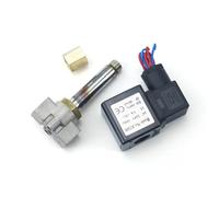 PXQCHAVLN Válvula Solenoide de ácido de Aceite de 2 vías con Cuerpo de Acero Inoxidable Normalmente Abierto de 1/4 "con 2 Juntas de Silicona VX2120-08-SS-NO AC220V DC 12V/24V(DC24V,Only a Valve)