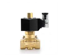 PXQCHAVLN Válvula solenoide de latón de 3/8 Pulgadas DN10 Normalmente Abierta, 220 V, 12 V, 24 V, válvula solenoide de acción Directa, Impermeable, con luz LED(Bsp(g),AC24V)