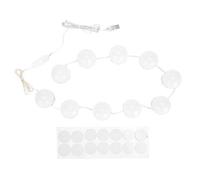 PxQuerantic 10 bombillas de luces LED para espejo de maquillaje, luces de espejo regulables con interruptor táctil, cadena de luz blanca cálida y fría ajustable para baño y vestidor