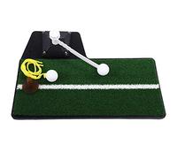 PxQuerantic Ayuda de Entrenamiento para el Swing de Golf en Interiores y Exteriores, Equipo de práctica de Golf con Modos de Madera y Hierro, Estera rebotadora de Bolas giratoria 360° para