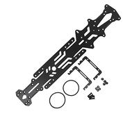 PxQuerantic Chasis de Fibra de Carbono para YOKOMO YD2 RX, Placa de chasis para Coche RC de Drift 1/10, con Soporte Vertical para batería, Ligero y de Alta tracción, Kit de actualización para (Negra)