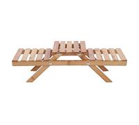 PxQuerantic Estante de Plantas en Maceta Plegable de Madera, de pie y con 2 Niveles; Rack de Almacenamiento de Plantas en Maceta de Madera con diseño Robusto; Estante para Flores Que Ahorra