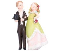 PxQuerantic European Style Couple Resin Figurine, Handcrafted Wedding Craft Ornament, Vivid Detailing Home Decor with Resin Construction, Romantic Tabletop Decoration for Living Room O (26306B-3)