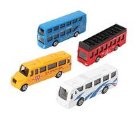 PxQuerantic Juego de 4 miniaturas de Coches Coloridos a Escala 1/87, Coches de Juguete con Motor a Resorte, vehículos de aleación fundida con Pintura en Aerosol Brillante, Regalo portátil de