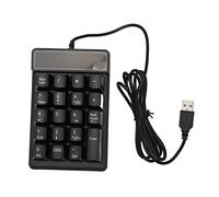 PxQuerantic Panel numérico con Cable, Teclado numérico de 19 Teclas en Forma de U, Teclado Compacto Negro USB Plug and Play para portátil, PC y Escritorio, construcción Duradera de ABS para