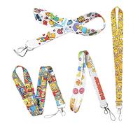 PXRLMYF 4 Piezas Correa de Llaves de Cuello,Simpsons Cordón del Cuello,Cinta Colgante de Correa Cordón con Langosta para Memoria USB Teléfono Móvil Tarjeta Trabajo