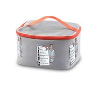 PXTIDY Always Sunny D.E.N.N.I.S System - Bolsa organizadora de cosméticos de Filadelfia para programa de televisión de Filadelfia, regalo de asesoramiento sobre relaciones, gris
