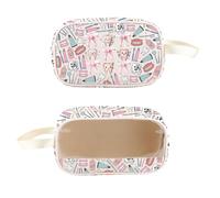 PXTIDY Bolsa de aseo transparente con lazo de dientes, regalo de agradecimiento para dentistas, regalo de Dental DA DH, regalo para futuros dentistas, beige, Neceser