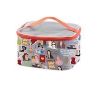 PXTIDY Bolsa de cosméticos con diseño de princesas para fanáticos de la película, regalo para fanáticos de la película, gris