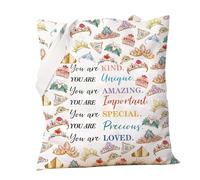 PXTIDY Bolsa de mano con personajes de corona de princesa, texto en inglés "You Are Kind", inspirador, recordatorio, afirmaciones positivas, bolsa de hombro, beige, Medium