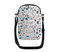 PXTIDY Bolso cruzado con texto en inglés "Trust In The LORD With All Your Heart", regalo religioso, bolsa de mensajero con cita religiosa, beige, Small