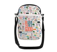 PXTIDY Bolso cruzado LDS Missionary Believe There Is Good In The World LDS Scripture Messenger Bag Missionary Belief Gift, beige, Small