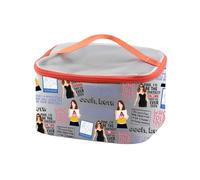 PXTIDY Easy Movie A Tv Show - Bolsa de cosméticos Burn Who Told You con citas de personajes, bolsa de aseo de comedia, regalos para fanáticos y amantes de las películas, gris