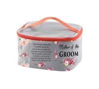 PXTIDY Estuche de cosméticos para mamá y madre del novio, bolsa de maquillaje de boda, regalo de despedida de soltera para suegra, regalo de novia, gris