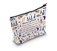 PXTIDY Mamma Gifts Donna and The Dynamos Bolsa de maquillaje Dance Queen Regalo musical para fans de Mia, amante de la música, bolsa con cremallera, beige, One_Size, Bolsa de maquillaje