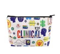 PXTIDY Regalos de salud mental de psicología, bolsa de maquillaje de psicología, psicólogo clínico, regalo de terapeuta de psicología, beige, One_Size, Bolsa de maquillaje