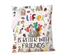 PXTIDY Remy Chef and Friends - Bolsa de mano Life Is Better With Friends Magic Kingdom, regalo para amantes del ratón Remy, regalo para chef, beige, Medium