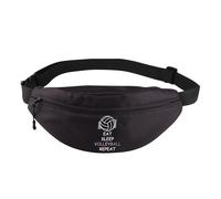 PXTIDY Riñonera deportiva de voleibol para comer, dormir, voleibol, repetición, riñonera para amantes del voleibol, regalos para jugadores, Black