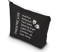 PXTIDY Teatro Vida Bolsa de Maquillaje Drama Teatro Regalos Comedia Tragedia Máscara Teatro Drama Bolsa de Maquillaje Drama Actor