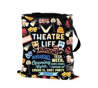 PXTIDY Theatre Life Auditions - Bolsa de hombro para teatro musical, teatro, teatro, teatro, regalos, Black, Medium