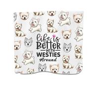 PXTIDY Westie Dog Toallas de cocina Life is Better With Westies Around Westie Gifts Toalla de cocina West Highland Terrier Gifts