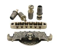 Pxyelec 1 Unidades Bronce 6 Cuerdas Guitarra Rodillo Sillín Tune-O-Matic Bronce Puente Cordal para LP Guitarra Eléctrica Piezas de Repuesto