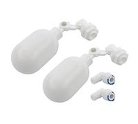 Pxyelec 2 válvulas de bola flotantes de filtro de agua con conexión rápida de 1/4 pulgadas para conectar accesorios de tubo, válvula flotante de instalación lateral para purificadores de agua de