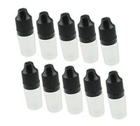Pxyelec 5 ml de plástico vacío gotero transparente botellas líquido a prueba de niños 10PCS tapa negra
