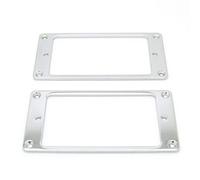 Pxyelec Anillo de montaje para guitarra eléctrica humbucker de metal cromado, grosor de 2 mm, 2 unidades