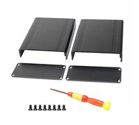 Pxyelec Caja electrónica de aluminio de cuerpo dividido DIY para placa PCB Amplificador de audio HiFi Radio Jamón Proyectos eléctricos con destornillador Phillips 2.0, 4.33x3.46x1.50 pulgadas/110x88x38mm (LHW)