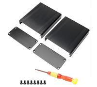 Pxyelec Caja electrónica de aluminio dividido para proyectos, caja de aluminio cepillado con destornillador Phillips 2.0 para placa de PCB, caja de conexiones negra 88 x 38 x 100 mm (3.5 x 1.5 x 3.9 pulgadas) (WHL)